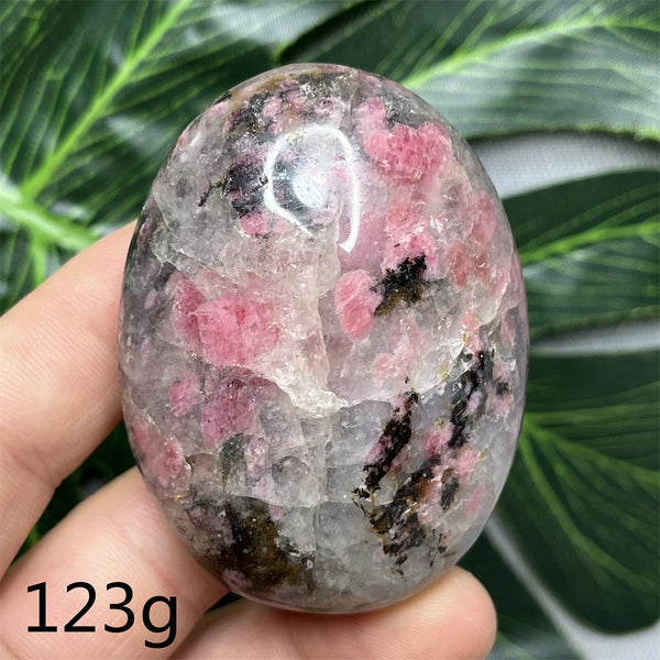 Pink Rhodonite Palmstone-ToShay.org