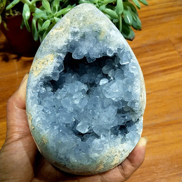 Blue Celestite Geode Crystal-ToShay.org