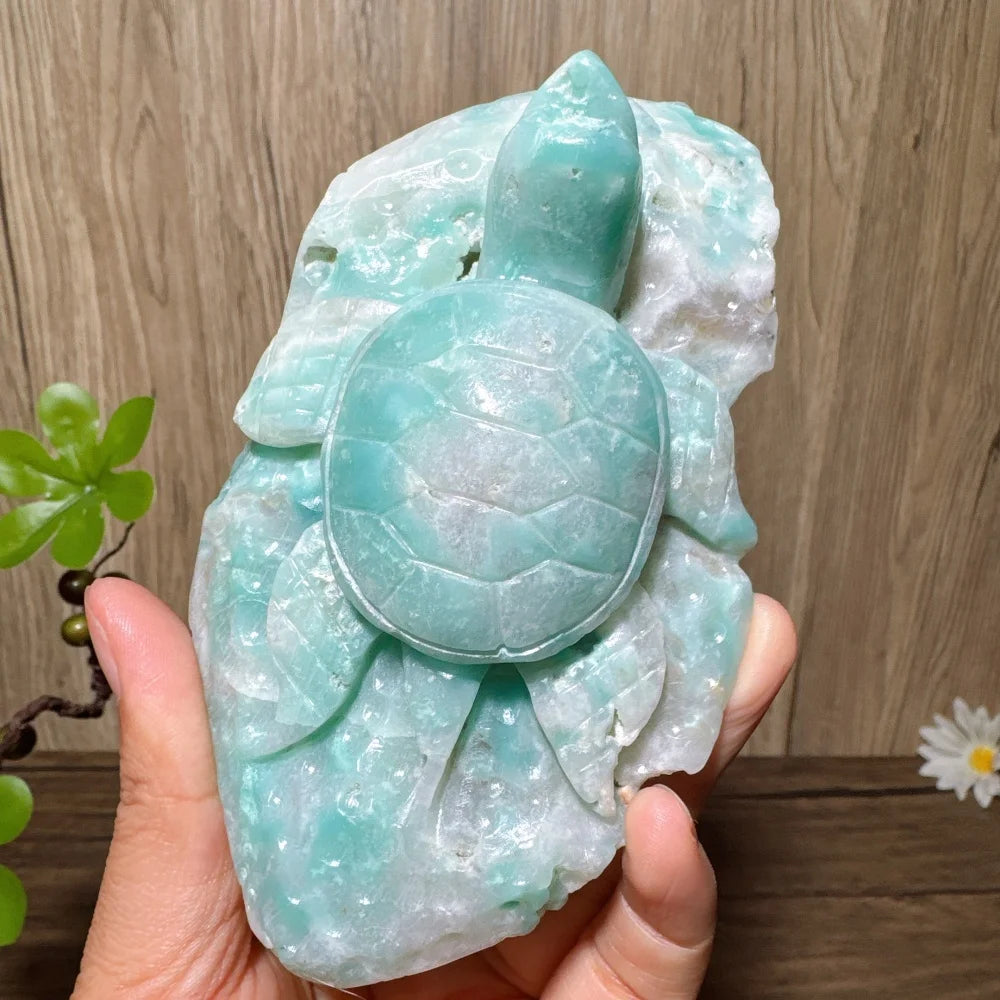 Blue Calcite Turtle-ToShay.org