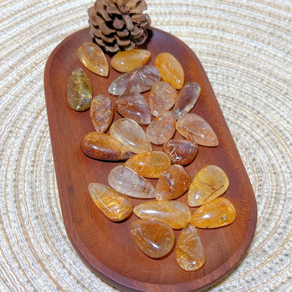 Gold Rutilated Crystal Pendant-ToShay.org