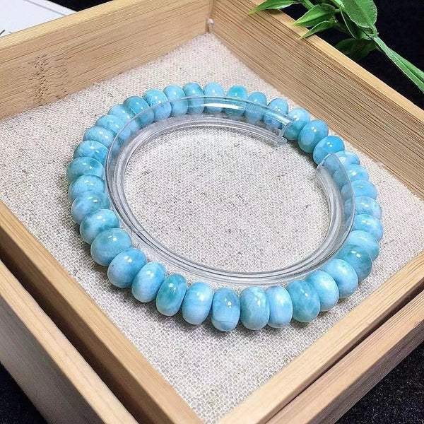 Blue Larimar Bead Bracelet-ToShay.org