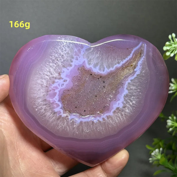 Pink Agate Geode Heart-ToShay.org