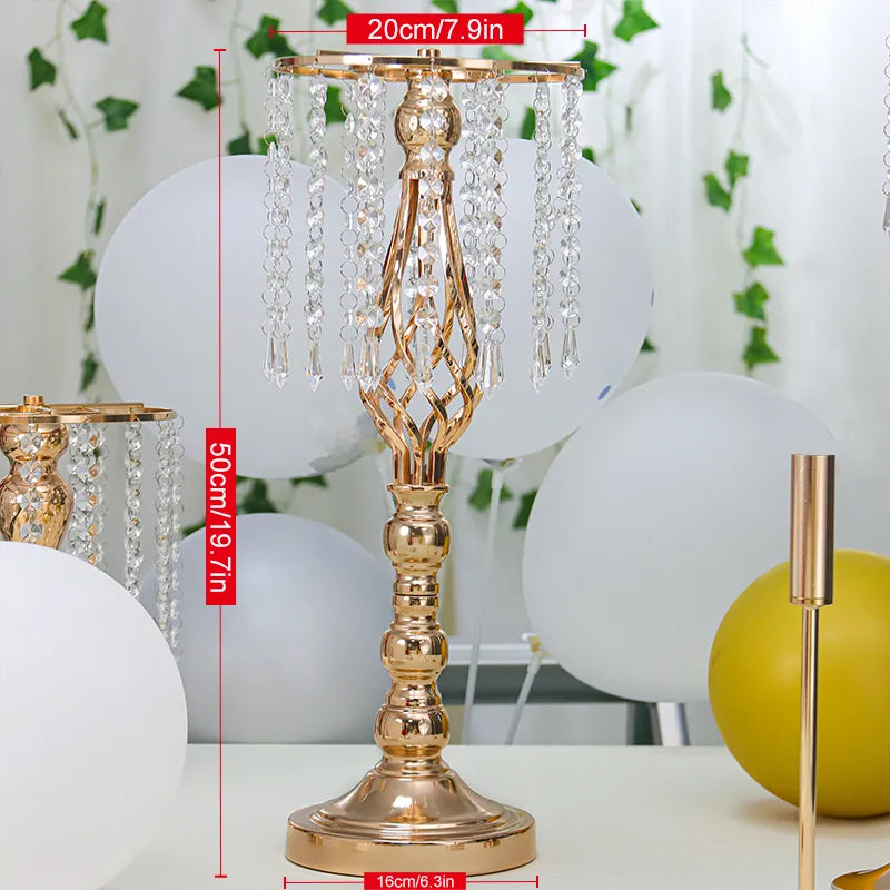 Gold Crystal Flowers Ball Stand-ToShay.org