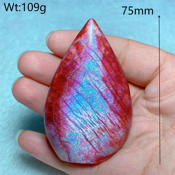 Red Fire Quartz Moonstone Point-ToShay.org