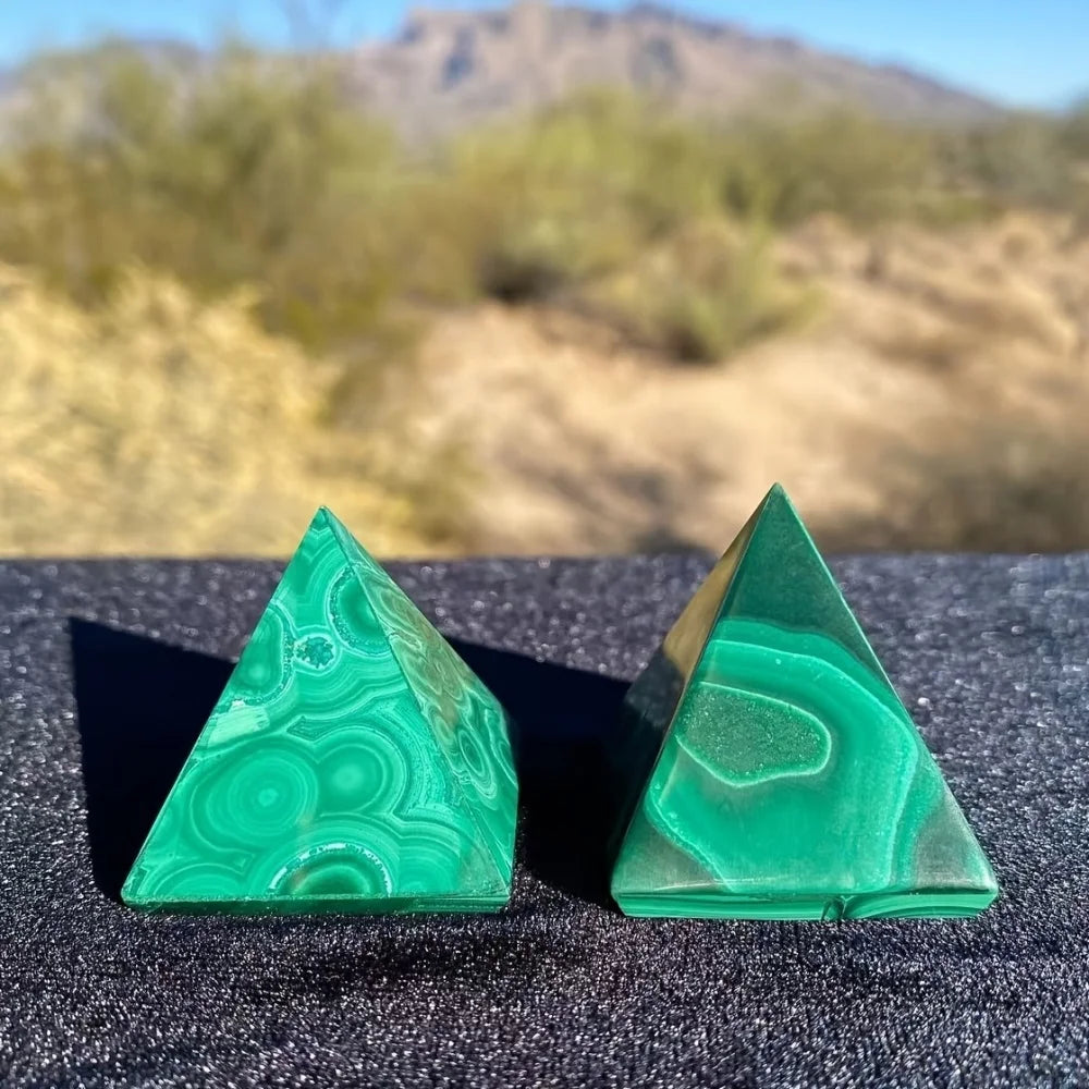 Green Malachite Pyramid-ToShay.org