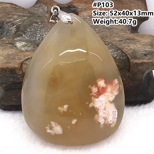 Pink Cherry Agate Pendant-ToShay.org