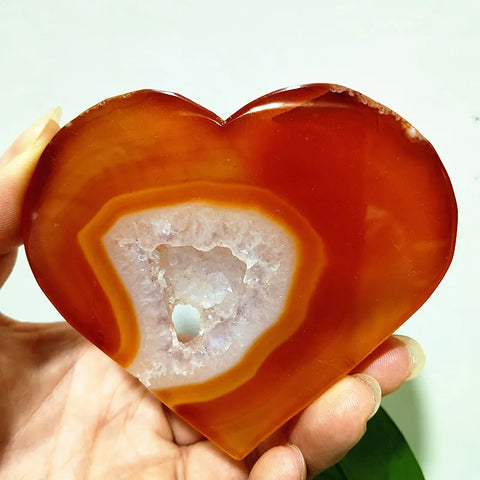 Red Agate Geode Heart-ToShay.org