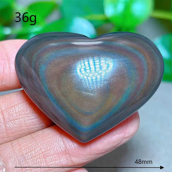 Rainbow Obsidian Heart-ToShay.org