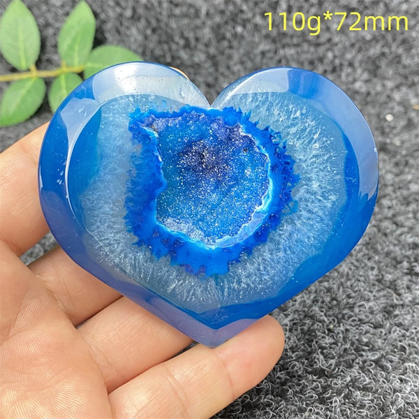 Blue Agate Geode Heart-ToShay.org