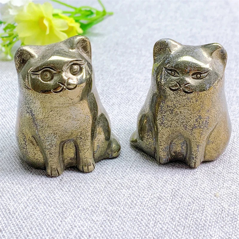 Gold Pyrite Howlite Cat-ToShay.org