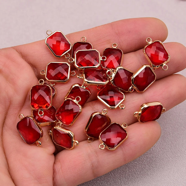 Red Glass Crystal Charms-ToShay.org