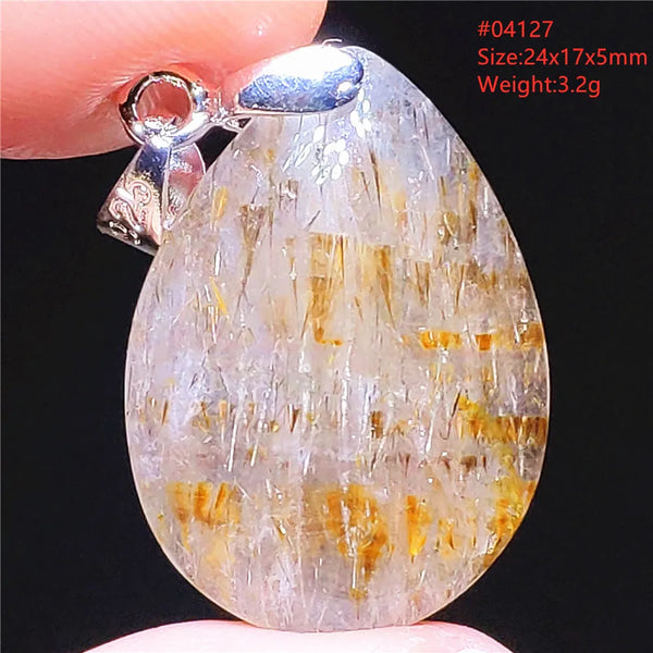 Purple Rutilated Auralite Pendant-ToShay.org