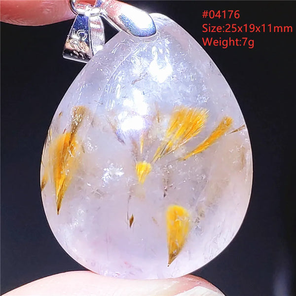 Gold Rutilated Pendant-ToShay.org