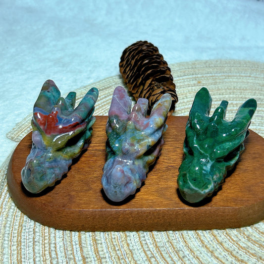 Ocean Jasper Dragon Head-ToShay.org
