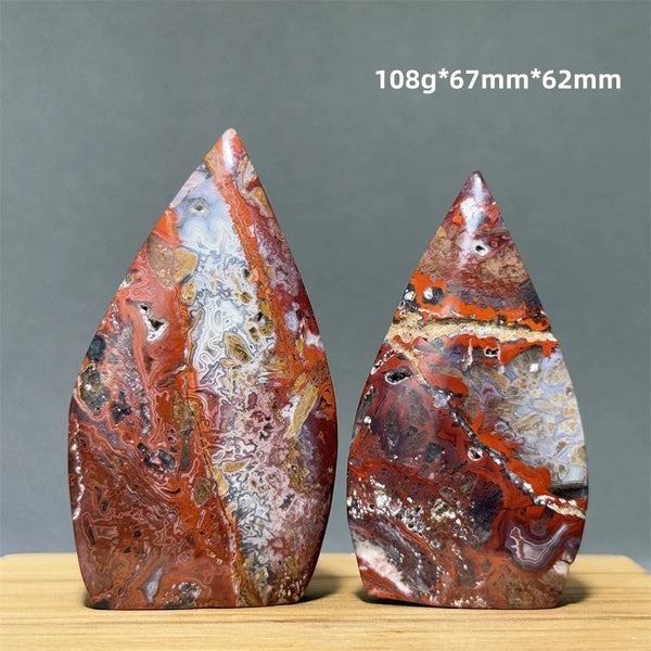 Red Lace Agate Torch-ToShay.org