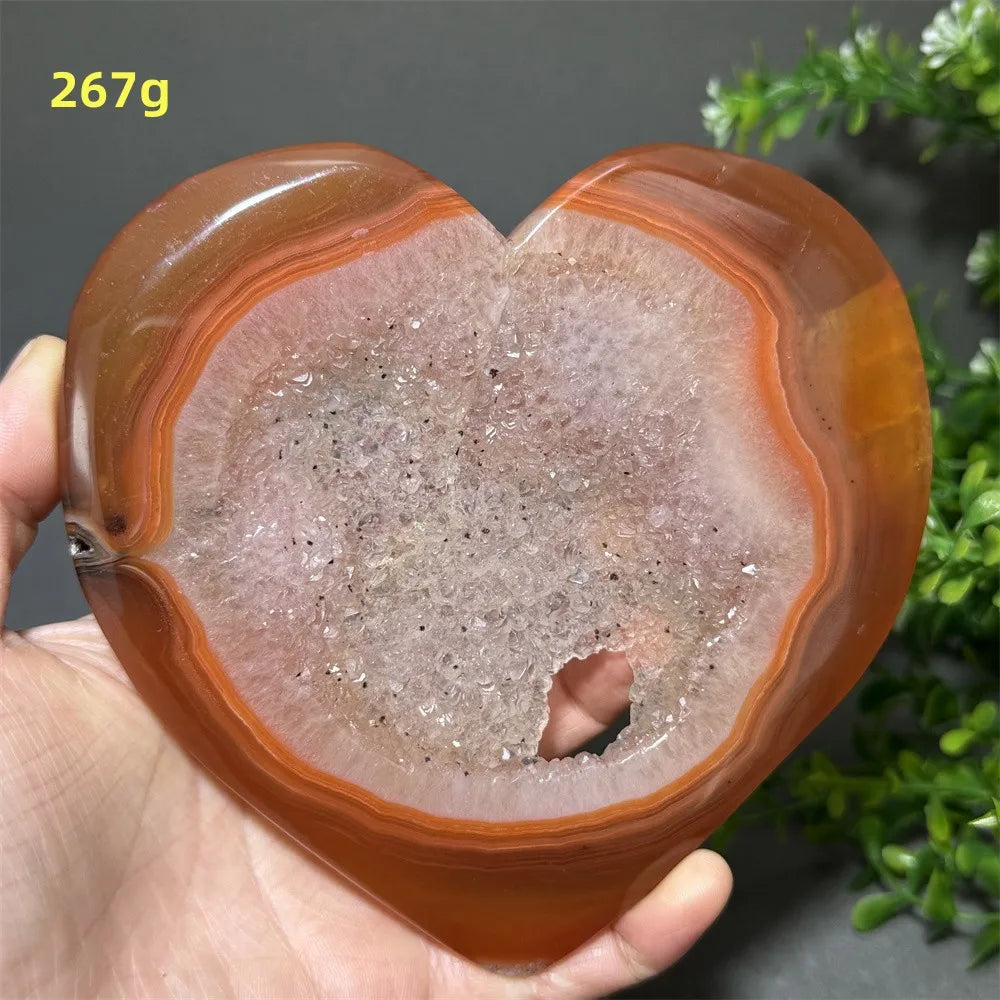 Red Agate Geode Heart-ToShay.org