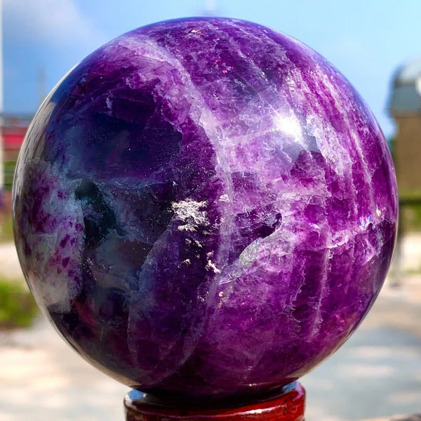 Purple Fluorite Quartz Ball-ToShay.org