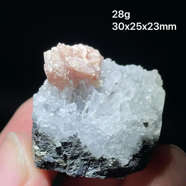 Pink Rhodochrosite Pyrite Quartz-ToShay.org