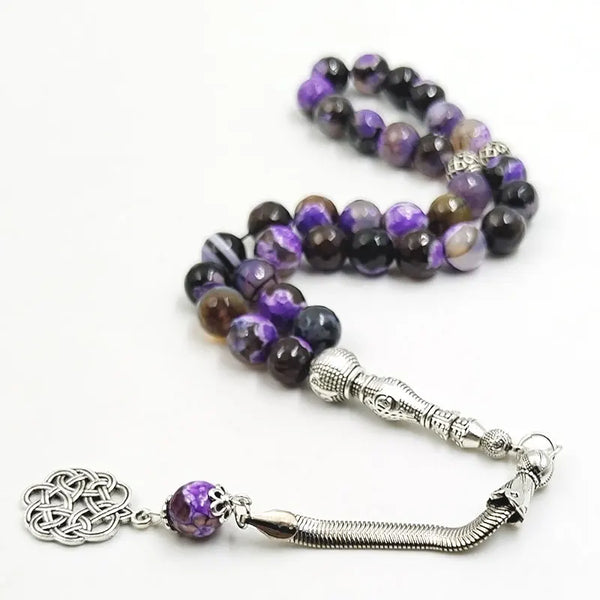Purple Agate Prayer Beads-ToShay.org