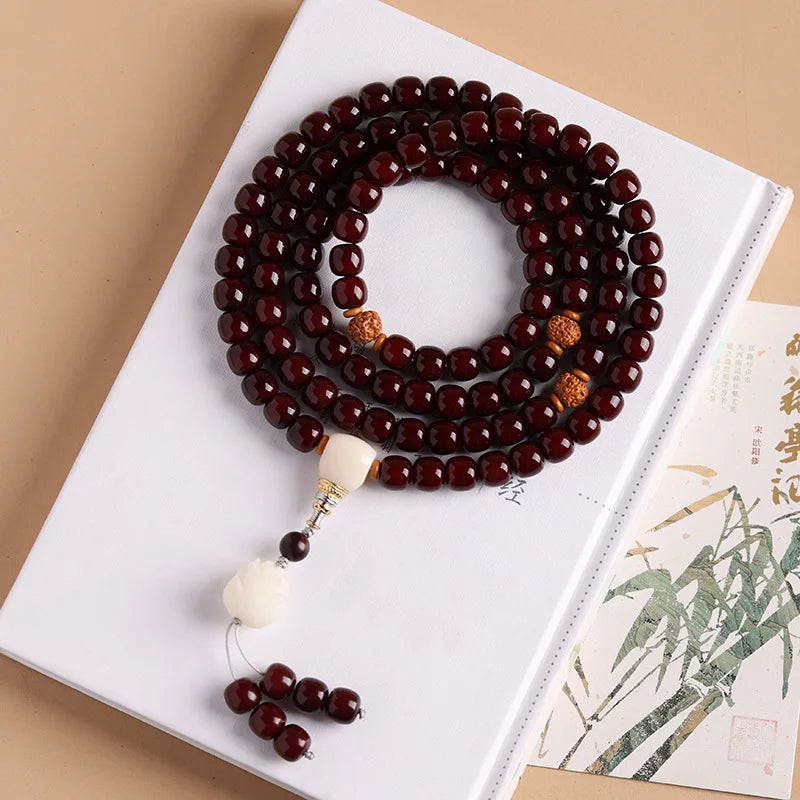 Red Bodhi Mala Beads-ToShay.org