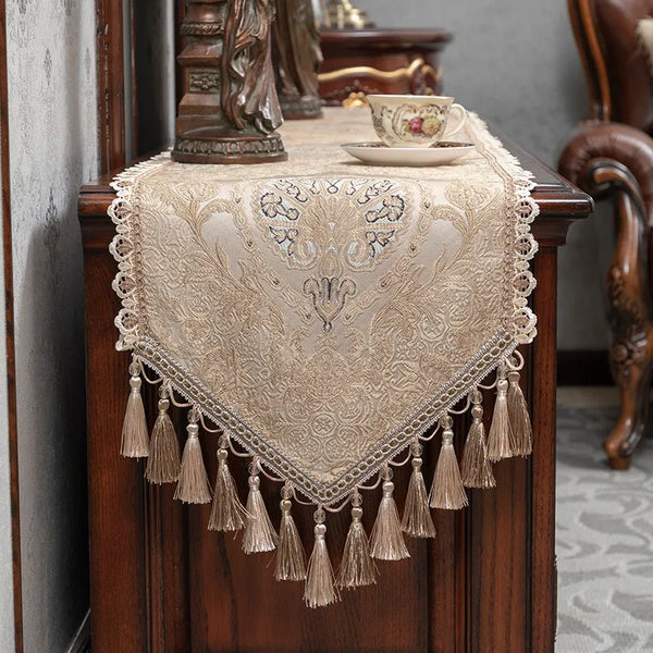 Jacquard Tassel Table Runners-ToShay.org