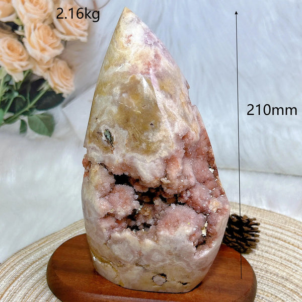 Pink Amethyst Druzy Torch-ToShay.org