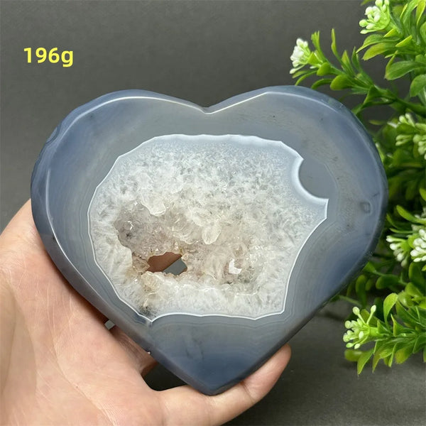 Grey Agate Geode Heart-ToShay.org