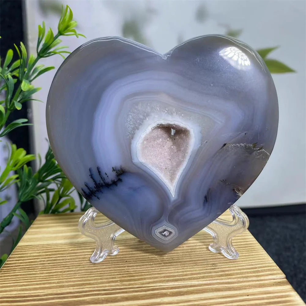 Purple Amethyst Cluster Heart-ToShay.org