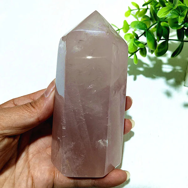Pink Rose Crystal Quartz Point-ToShay.org