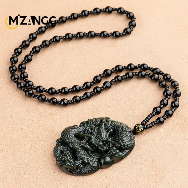 Green Jade Dragon Pendant-ToShay.org