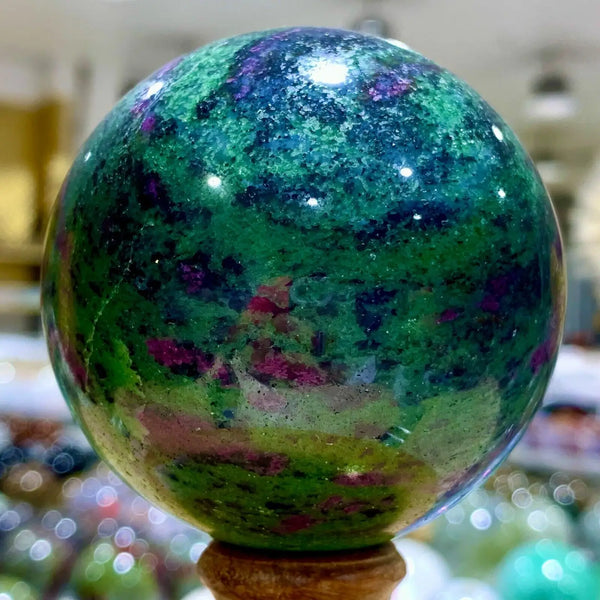 Green Ruby Zoisite Ball-ToShay.org