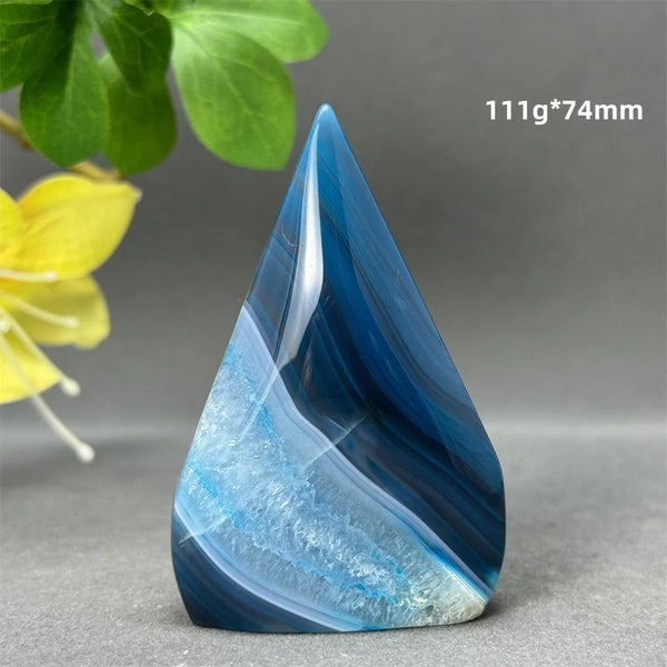 Blue Striped Agate Torch-ToShay.org