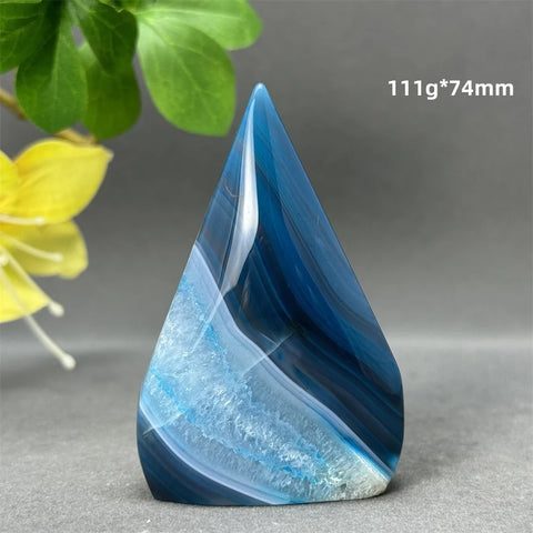 Blue Striped Agate Torch-ToShay.org
