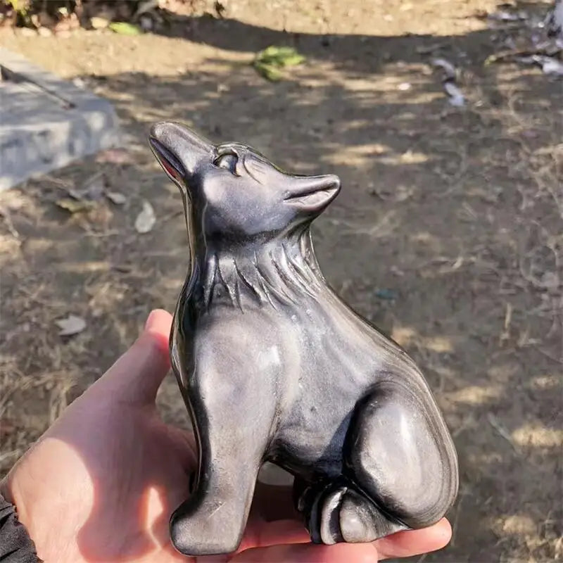 Silver Obsidian Wolf-ToShay.org