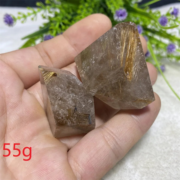 Gold Rutilated Hair Crystal-ToShay.org