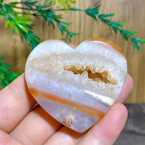 Red Agate Geode Heart-ToShay.org