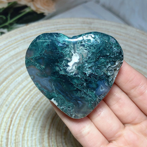 Green Moss Agate Heart-ToShay.org