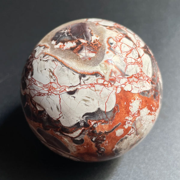 Orange Crazy Agate Ball-ToShay.org