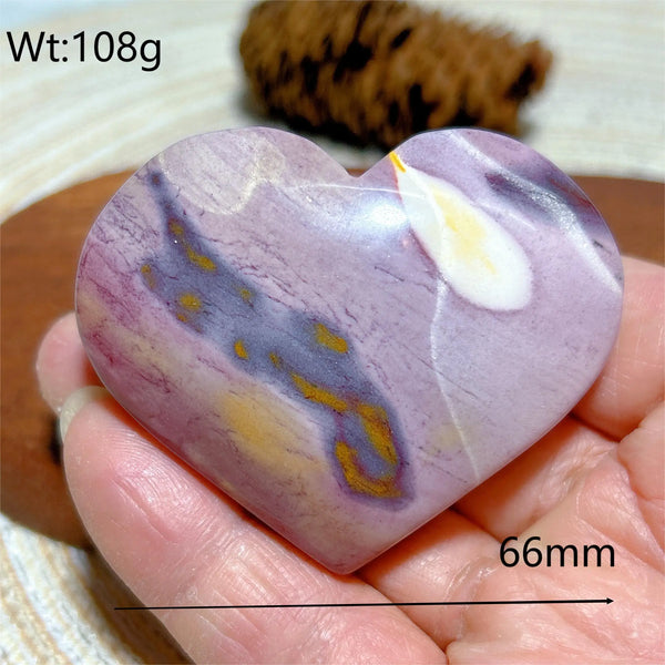 Yellow Mookaite Hearts-ToShay.org