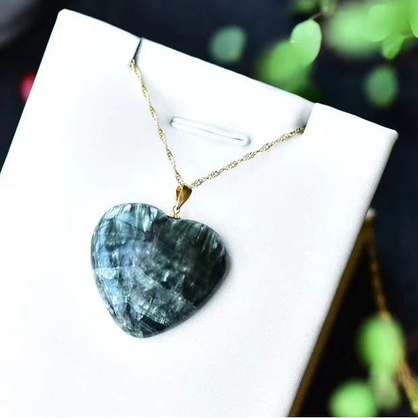 Green Seraphinite Pendant-ToShay.org