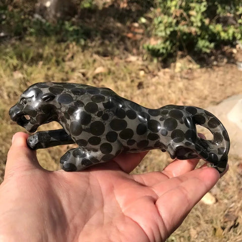 Black Leopard Print Stone Cheetah-ToShay.org