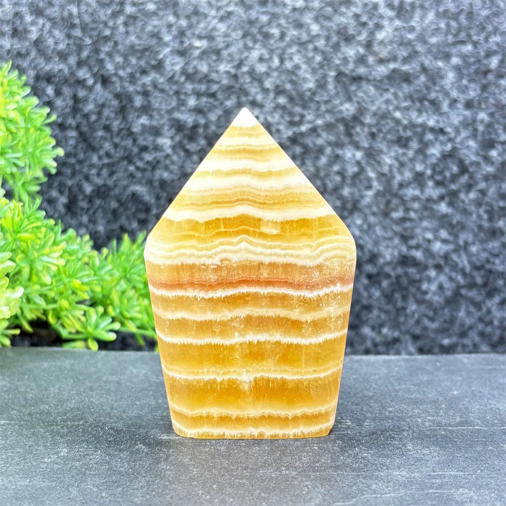 Yellow Striped Crystal Tower-ToShay.org