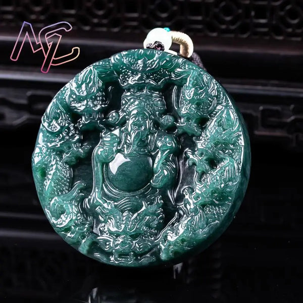 Green Jadeite Wealth Pendant-ToShay.org