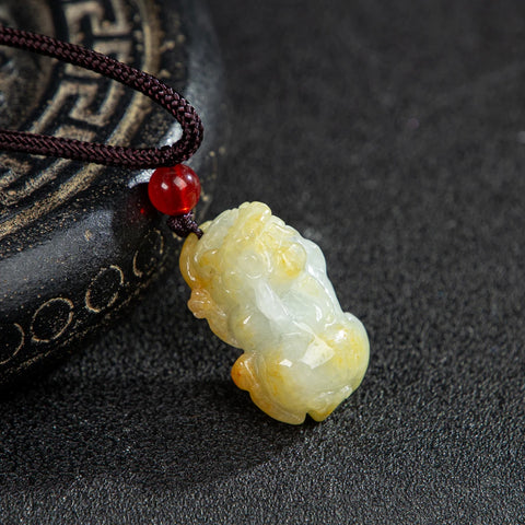 Yellow Jade Pixiu Pendant-ToShay.org