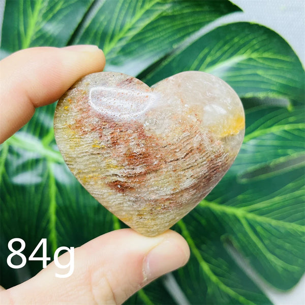 Yellow Garden Ghost Quartz Heart-ToShay.org