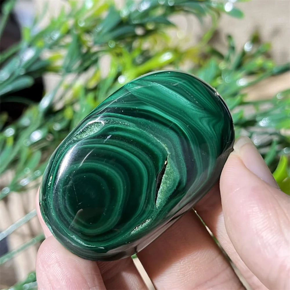 Green Malachite Palm Stone-ToShay.org