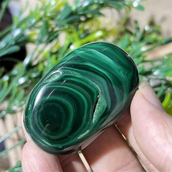 Green Malachite Palm Stone-ToShay.org