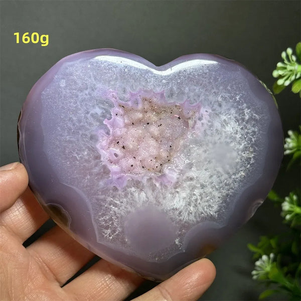 Pink Agate Geode Heart-ToShay.org