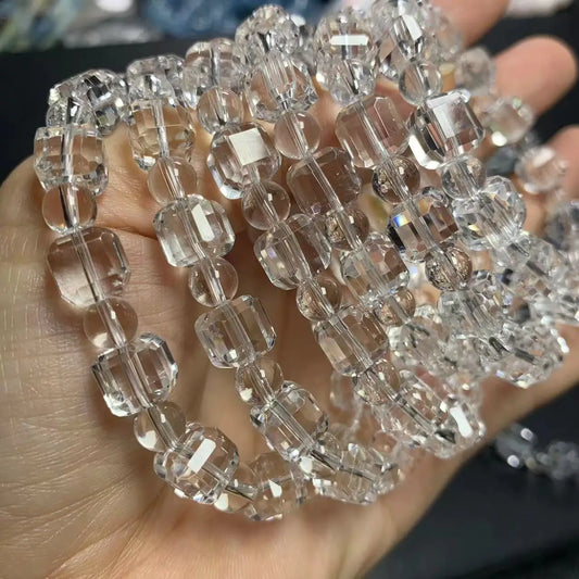 Clear Crystal Cube Bracelet-ToShay.org