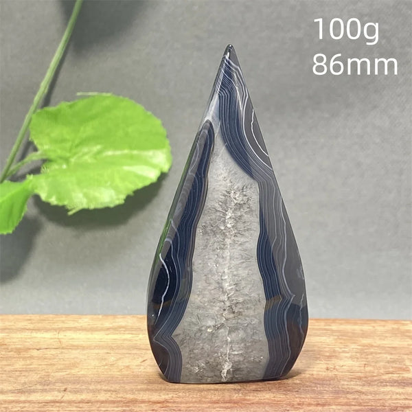 Black Striped Agate Flame-ToShay.org
